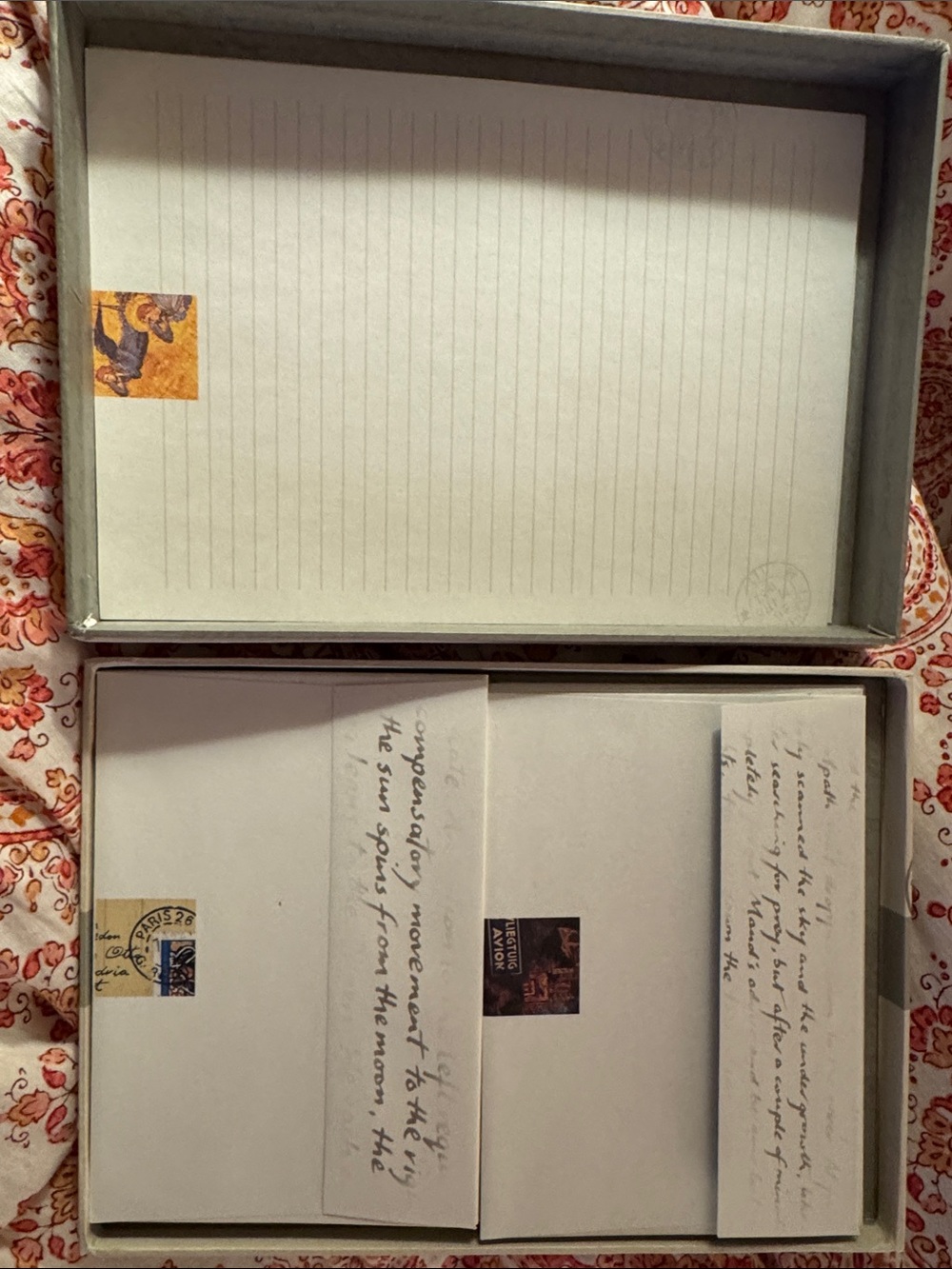 Nick Bantock stationary Box Set with Lined Note Paper and Envelopes